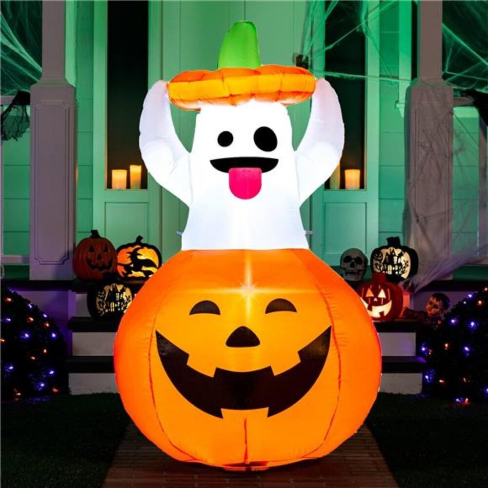 5 FT Halloween Inflatable Ghost Outdoor Decorations, Blow Up Yard